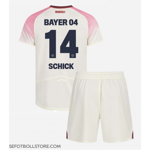 Bayer Leverkusen Patrik Schick #14 Replika babykläder Bortaställ Barn 2025-26 Kortärmad (+ korta byxor)